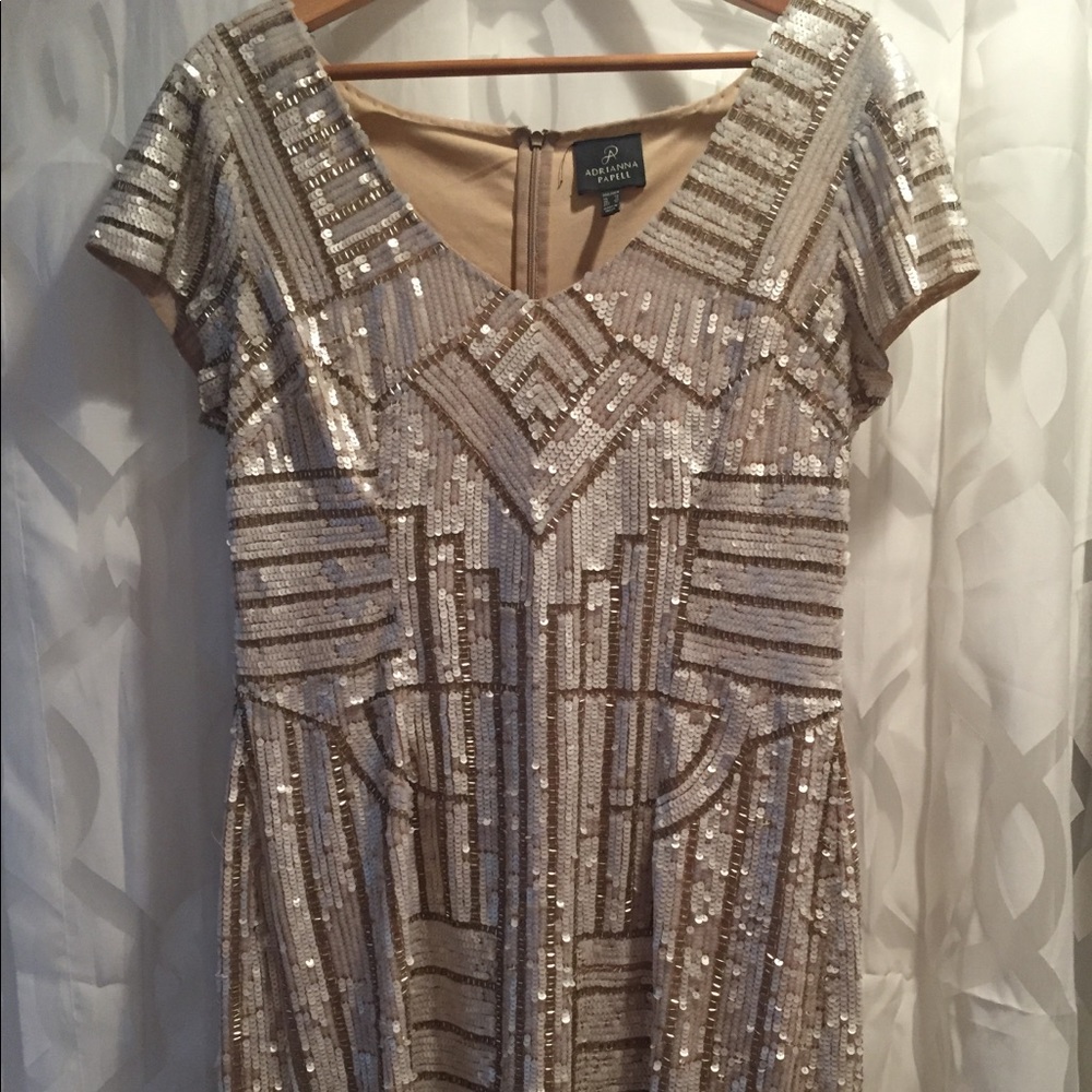 Adrianna Papell Sequin Sheath Dress